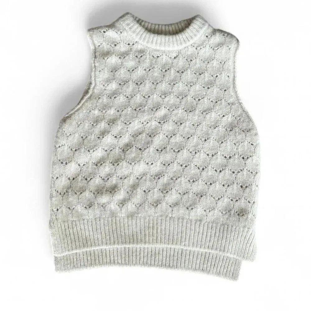 Universal Thread Oversized Cream Sweater Vest - Size XS - Picture 3 of 6